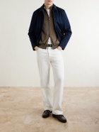 Canali - Slim-Fit Cotton Zip-Up Sweater - Brown