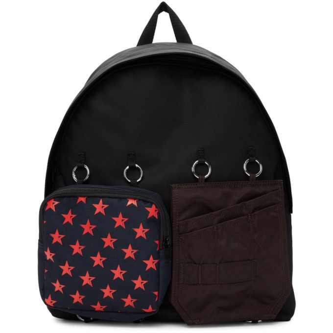 Photo: Raf Simons SSENSE Exclusive Black and Red Eastpak Edition Star Backpack