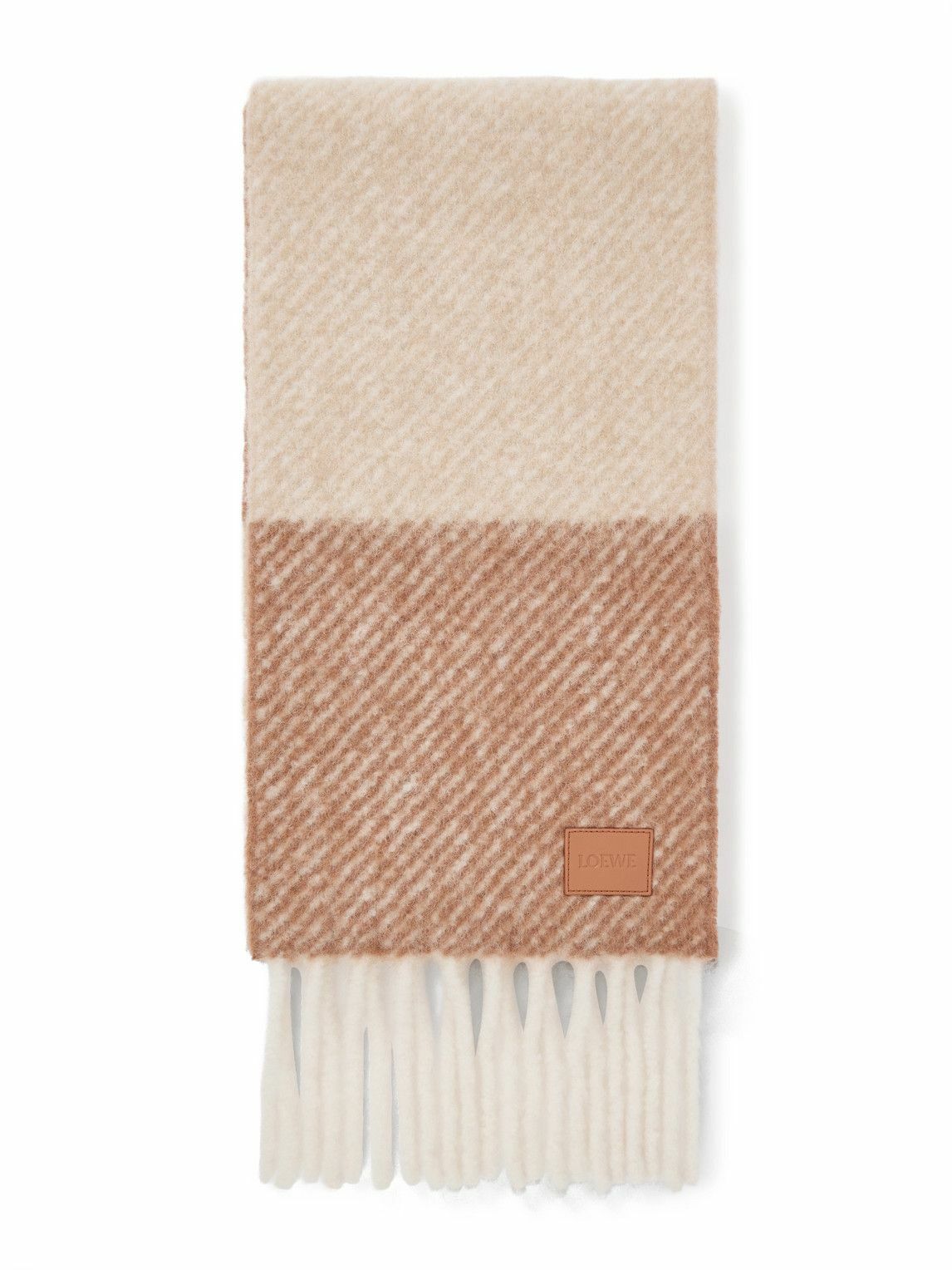 LOEWE - Fringed Striped Alpaca-Blend Scarf