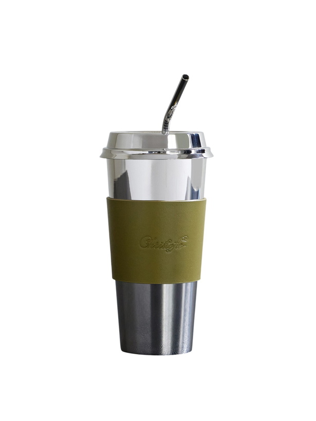 Photo: Christofle - Leather-Trimmed Stainless Steel Coffee Cup