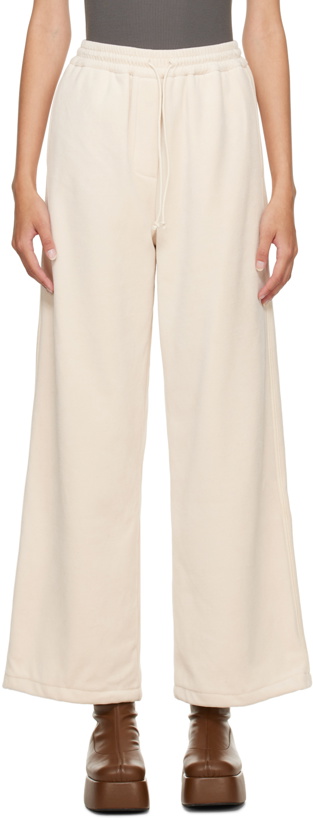 Photo: AMOMENTO Beige Drawstring Lounge Pants