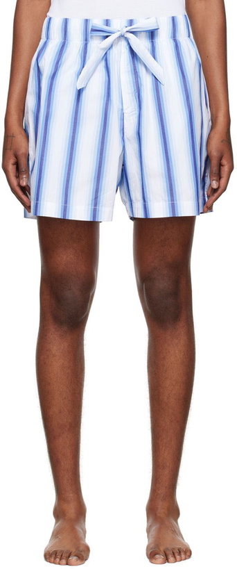 Photo: Tekla Blue Marquee Pyjama Shorts