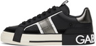 Dolce & Gabbana Black & Silver NS1 Sneakers