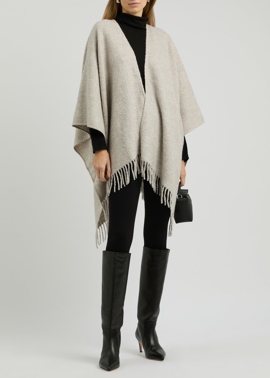 Eileen Fisher Bouclé Alpaca-blend Shawl - Pearl - One Size