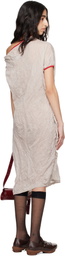 Kiko Kostadinov Gray Satellite Knit Midi Dress