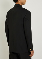 Versace Double-breasted Wool Blazer Black