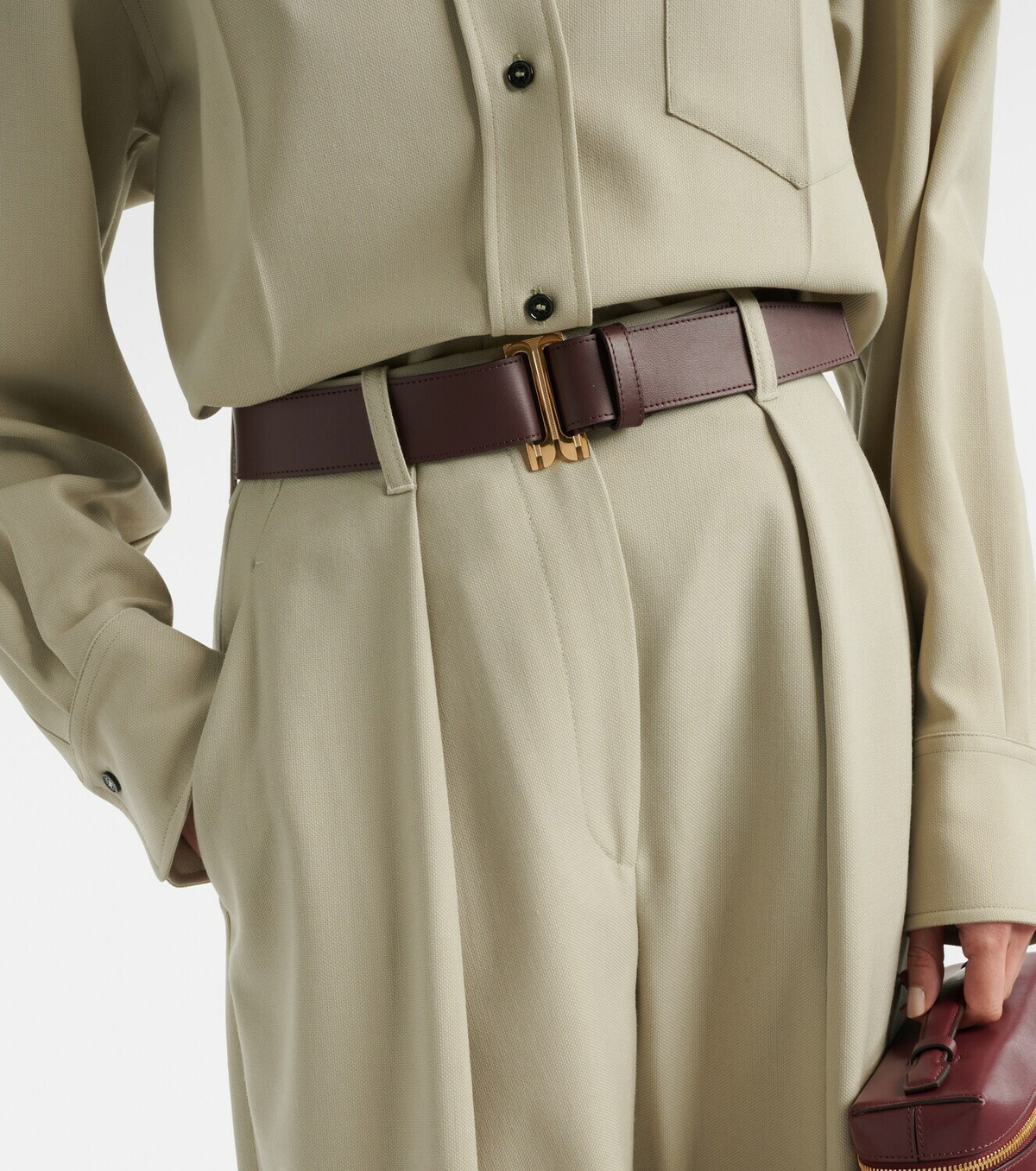 Victoria Beckham Dorian leather belt