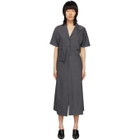 Eftychia Grey Front Slit Dress
