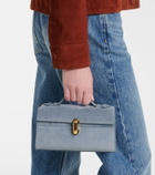 Savette Symmetry Pochette Mini suede top-handle bag