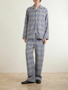 Derek Rose - Kelburn 52 Straight-Leg Checked Brushed-Cotton Pyjama Trousers - Blue