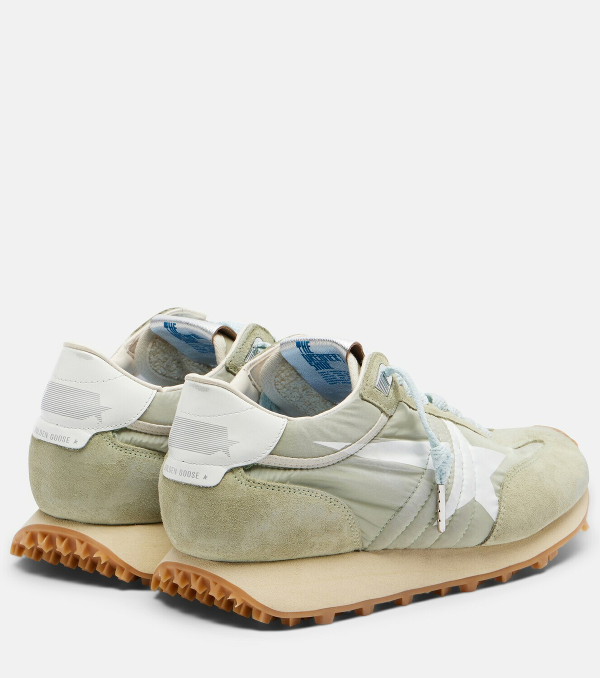 Golden Goose Running Marathon suede-trimmed sneakers