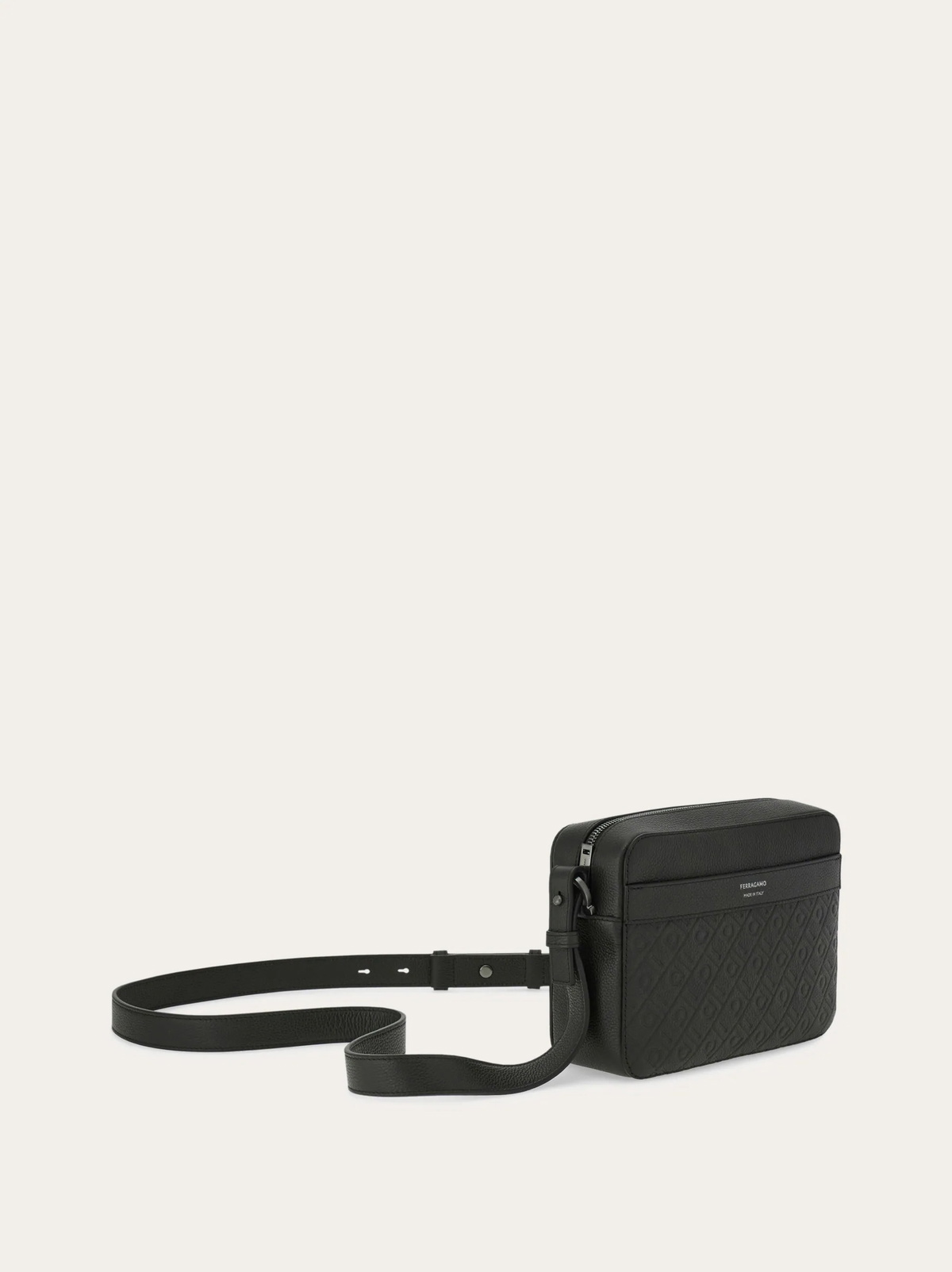 Ferragamo Mens Ferragamo Monogram shoulder bag in Black