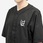 Uniform Experiment Men's Pin Stripe Baseball Shirt in Black