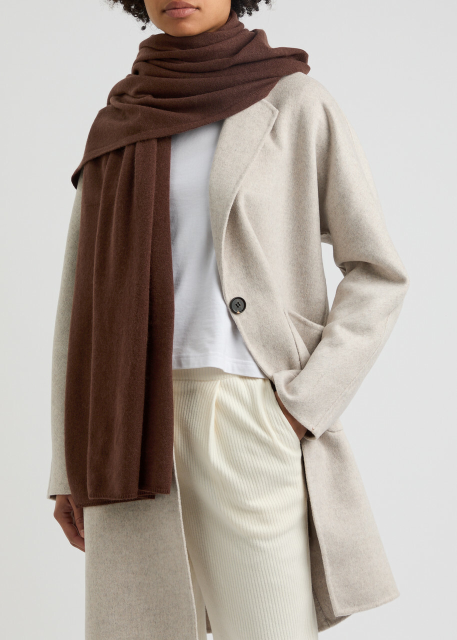 Loop Cashmere Lofty Blanket Cashmere Scarf - Brown - One Size