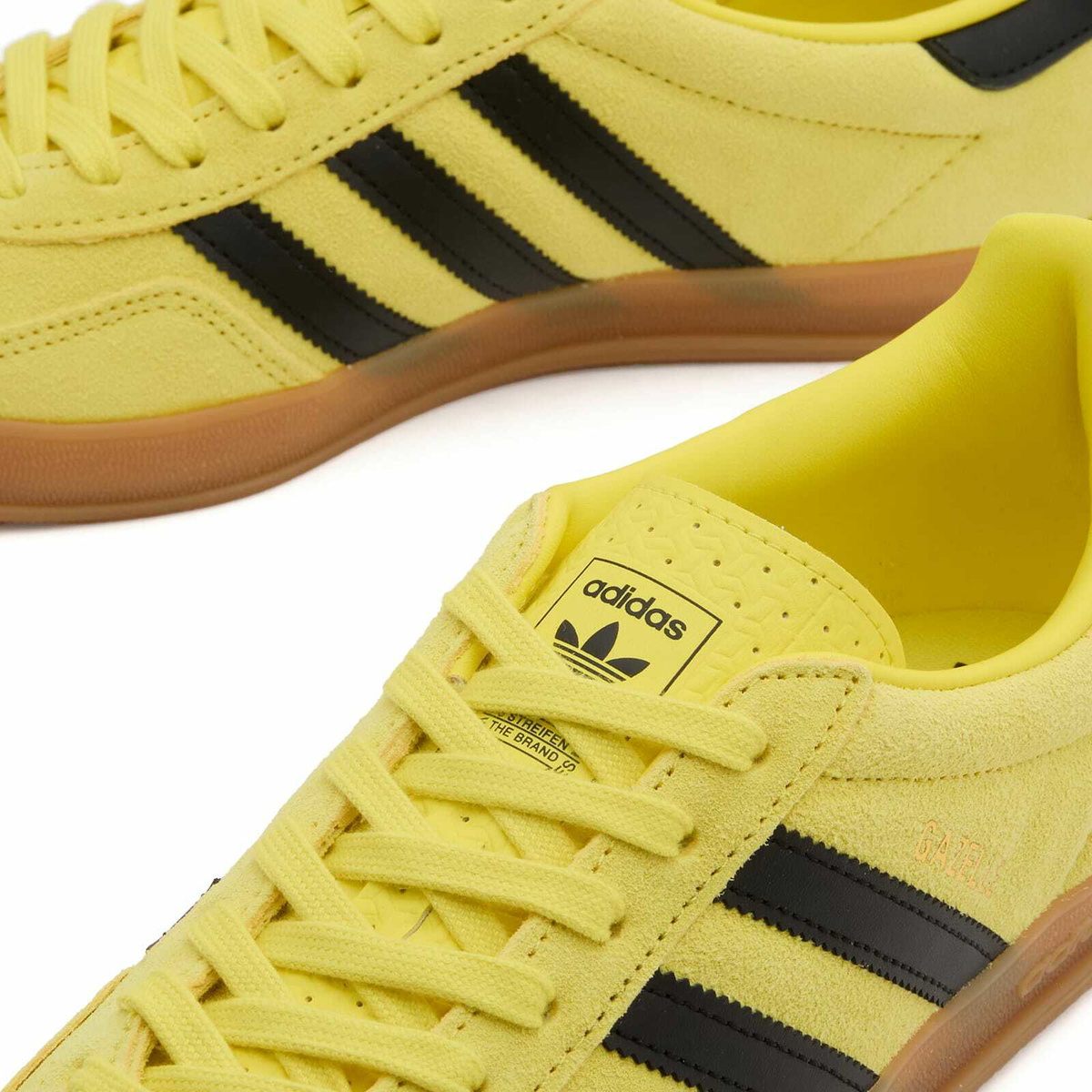 Adidas Gazelle Indoor in Shock Yellow/Black/Gold Metallic
