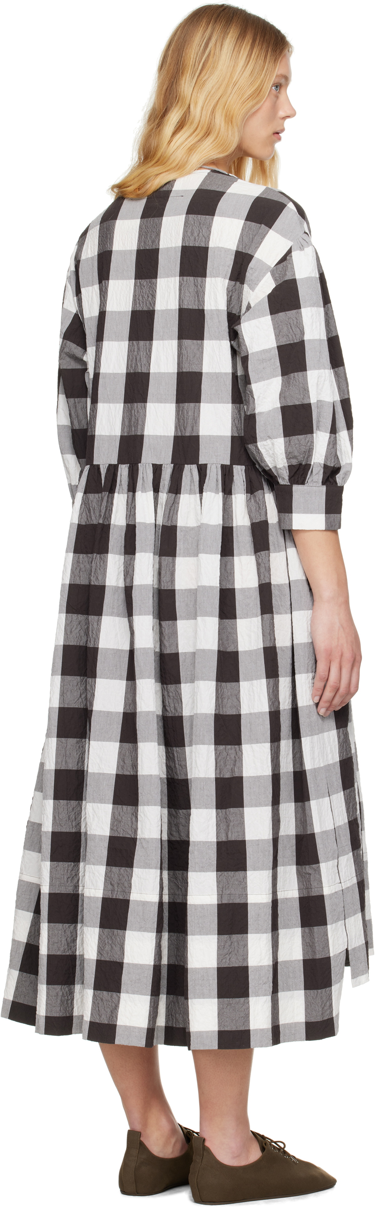 Toogood White & Brown 'The Cook' Midi Dress