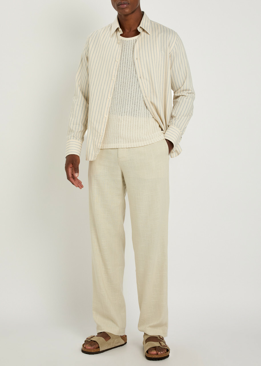 Paige Tiano Straight-leg Trousers Cream