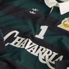 Adidas x Willy Chavarria Rugby Jersey in Black/Aurora Ivy