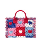 MC2 Saint Barth Colette Handbag With Crochet Heart Patches