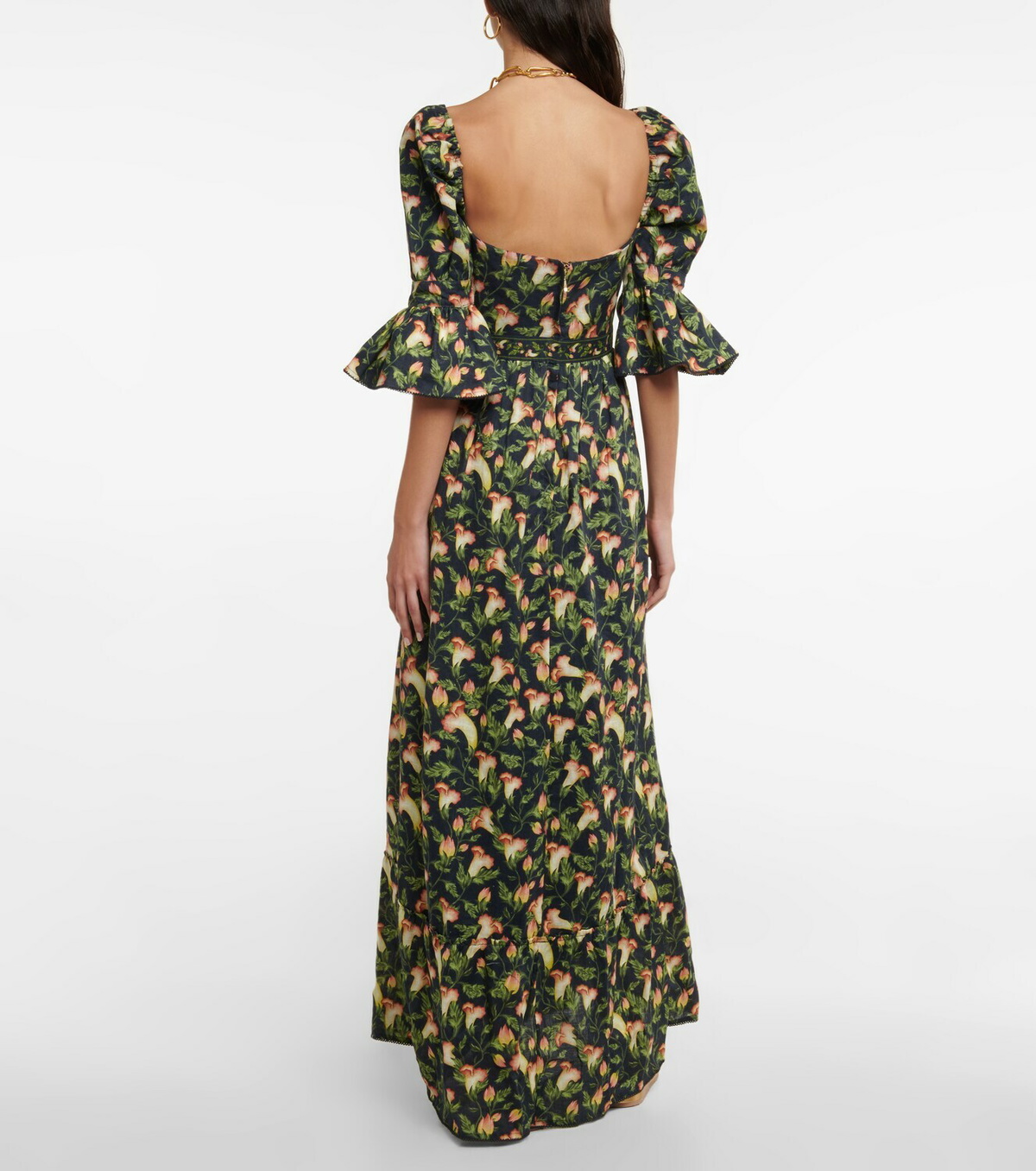 Agua by Agua Bendita Cedro floral linen maxi dress Agua by Agua Bendita