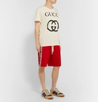 Gucci - Webbing-Trimmed Tech-Jersey Shorts - Red