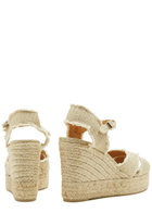 Castañer Bromelia 100 Canvas Wedge Espadrilles Gold