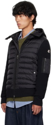 Moncler Black Hooded Down Jacket