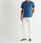 Aspesi - Cotton-Jersey Henley T-Shirt - Blue