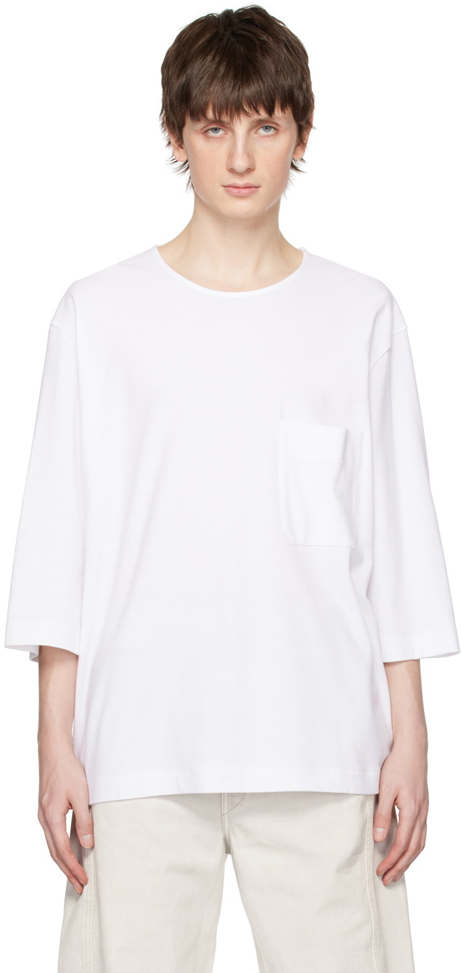 Tシャツ・カットソー LEMAIRE 'Boxy' T-shirt White LEMAIRE White Boxy T-Shirt Lemaire