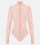 Valentino Turtleneck lace bodysuit