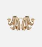 Ferragamo Embellished gold-plated hoop earrings