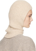 Lauren Manoogian Beige Soft Rib Balaclava