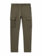 Moncler - Straight-Leg Cotton-Jersey Cargo Trousers - Brown