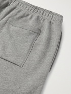 ACNE STUDIOS - Wide-Leg Logo-Appliquéd Cotton-Jersey Drawstring Shorts - Gray