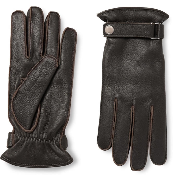 Photo: Dunhill - Cashmere-Lined Leather Gloves - Brown