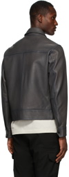 Boss Black Blouson-Style Lambskin Jacket