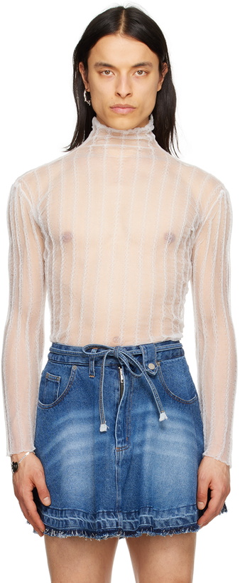 Photo: EGONlab White Transparent Turtleneck