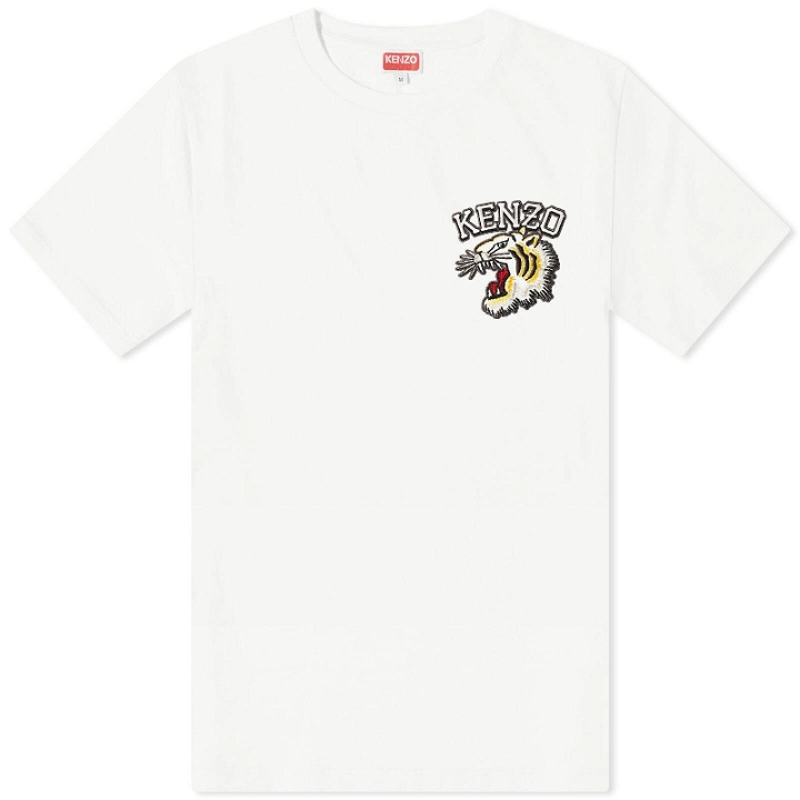 Photo: Kenzo Men's Tiger Varsity Slim T-Shirt in Off White