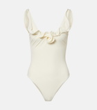 Magda Butrym Floral-appliqué swimsuit