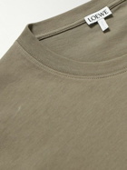 Loewe - Logo-Embroidered Cotton-Jersey T-Shirt - Gray