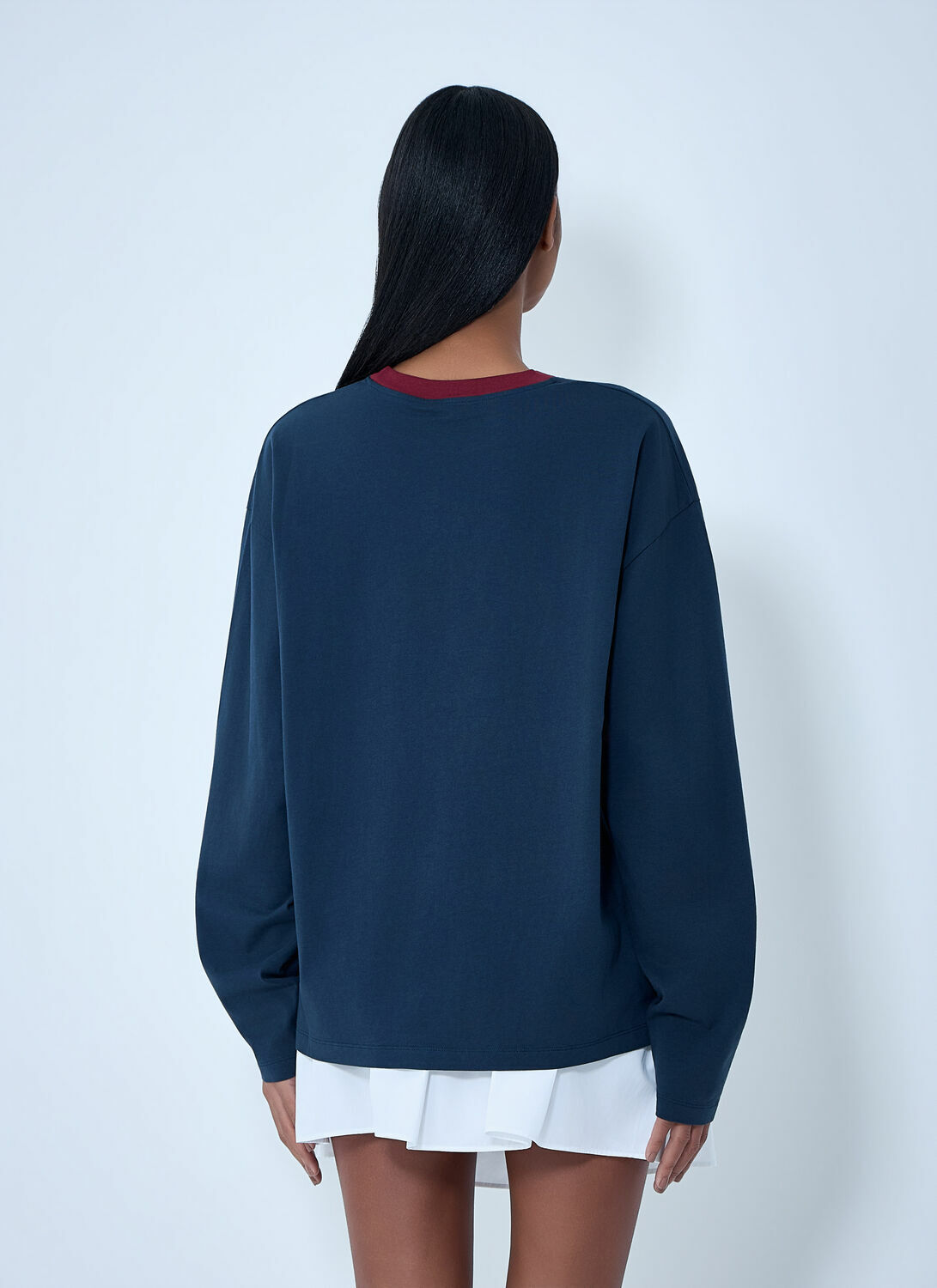 Miu Miu Cotton Jersey Sweatshirt with Logo Motif