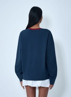 Miu Miu Cotton Jersey Sweatshirt with Logo Motif
