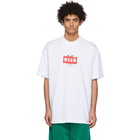 MSGM White Graphic Logo T-Shirt