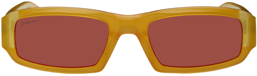 サングラス JACQUEMUS Sunglasses LES LUNETTES ALTU MULTI ORANGE Jacquemus Orange 'Les Lunettes Altù' Sunglasses Jacquemus