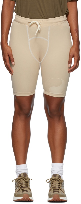 Photo: Our Legacy SSENSE Exclusive Beige Our Legacy WORKSHOP Running Tight Sport Shorts
