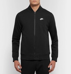 Nike - Slim-Fit Fleece-Back Cotton-Blend Jersey Zip-Up Sweatshirt - Men - Black