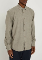 Herno Wool and Silk-blend Overshirt Light Grey