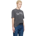 Maison Kitsuné Gray 'Maison Kitsuné 2002' Faded Comfort T-shirt