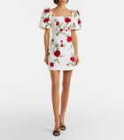 Carolina Herrera Floral silk minidress