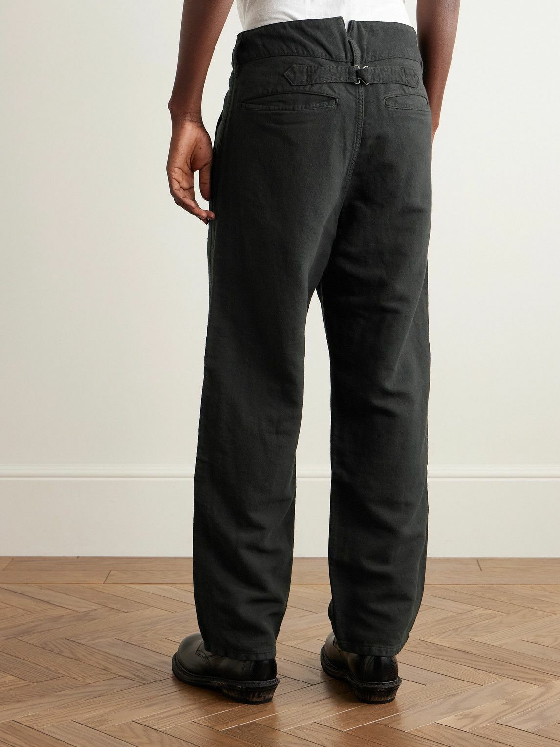 Visvim - Pastoral Straight-Leg Wool, Linen and Cotton-Blend Moleskin Trousers - Black